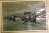 Balsarroch wins the Cesarewitch 1902 by John Beer, watercolour, offered May 2022