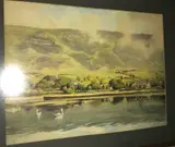 Views (3) of Lennoxtown featuring the High Kirk of Campsie and the Campsie Fells by Tom Paterson, watercolour, offered May 2022
