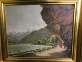 Landscape (Bogen, Norway) by Arthur Nielsen, 1913, oil on canvas, offered May 2022