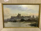 Windsor Castle from the river by George Hyde Pownall, oil on board, sold Oct 2021