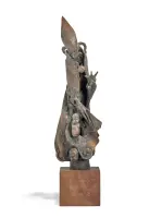Paolo VI by Floriano Bodini, Bronze on a wooden base, sold May 2025
