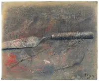 Untitled by Yuri Kuper, Mixed technique, oil on paper transferred to canvas, sold May 2025