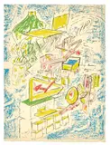 Composition by Robert Sebastian Matta, Color lithograph, ed, sold Nov 2024
