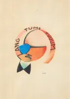 Portrait of Filippo Tommaso Marinetti by Osvaldo Peruzzi, Pastels on paper, signed recto, offered Nov 2024