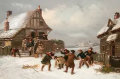 The snowball fight by Thomas Smythe, sold Dec 2011