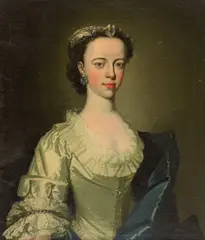 Lady in a white dress by British School, 18th century, oil on canvas, sold Nov 2011