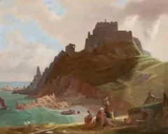 Mont Orgueil Castle, Jersey by oil on canvas Wendy Griffis, sold Nov 2011