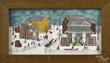 Amish land in Winter by Dolores Hackenberger, oil on canvas, sold Nov 2014