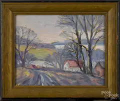 landscape by Louise Mary Wahl Kamp, oil on board, sold Nov 2014