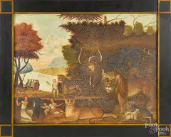 depicting the Peaceable Kingdom by David Guilmet, oil on canvas, sold Nov 2014