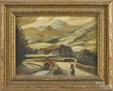 landscape by Glenn Franklin Bastain, oil on board, sold Nov 2014