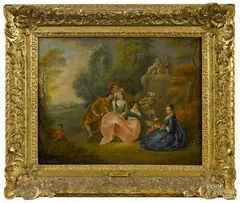 courting scenes by Jean-Baptiste Le Prince, oil on canvas, sold Nov 2014