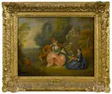 courting scenes by Jean-Baptiste Le Prince, oil on canvas, sold Nov 2014