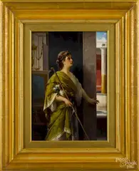 of a classical beauty by Luigi Crosio, oil on board, sold Nov 2014