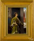 of a classical beauty by Luigi Crosio, oil on board, sold Nov 2014
