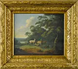 landscape with deer by Arthur Fitzwilliam Tait, oil on canvas, offered Oct 2014