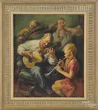 genre scene of four musicians by Edmund Franklin Ward, oil on canvas, offered Oct 2014