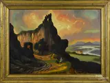 Hudson River scene by Thomas Chambers, oil on canvas, offered Oct 2014