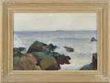 coastal scene by Stanley Massey Arthurs, oil on canvas, offered Oct 2014