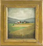 landscape with a farm by William O. Ewing, oil on board, offered Oct 2014