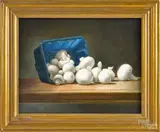 still life with mushrooms by William O. Ewing, oil on board, offered Oct 2014