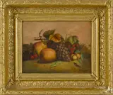 still life by George E. Forster, oil on canvas, sold Oct 2014