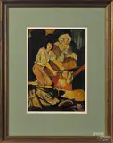 illustration for Treasure Island by Elenore Abbott, mixed media, offered Oct 2014