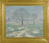 landscape by Courtland L. Butler, oil on canvas, offered Oct 2014