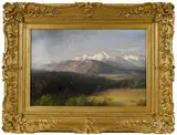 mountainous landscape by Hermann Herzog, oil on board, offered Oct 2014