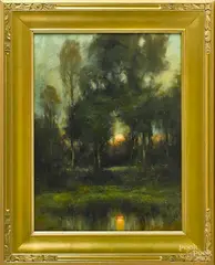 landscape by Dennis Sheehan, oil on canvas, offered Oct 2014