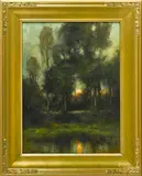 landscape by Dennis Sheehan, oil on canvas, offered Oct 2014
