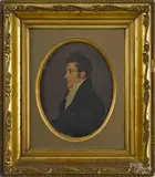 on poplar panel portrait of a gentleman by Jacob Eichholtz, oil, offered Oct 2014