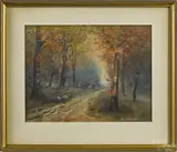 landscape by George H. Brodhead, watercolor, offered Sep 2014