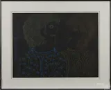 double portrait by Inez Nathaniel-Walker, chalk, offered Sep 2014