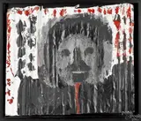 on corrugated steel portrait by Mary Tillman Smith, oil, offered Sep 2014