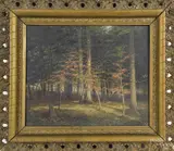 landscape by Lucien Adelbert Davison, oil on canvas, offered Sep 2014