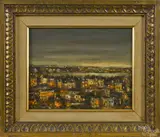 cityscape by Martin Jackson, oil on board, offered Sep 2014
