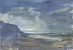 Seascape by Robert Harding, 2008, oil on paper, sold Dec 2023