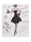 17 Illustrations for Geoffrey Beene by Jesper Nyeboe, 1980s, watercolor, charcoal, colored pencil, and graphite on various paper, sold Dec 2023