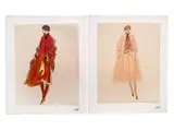 25 Illustrations for Geoffrey Beene by Jesper Nyeboe, 1975, watercolor, ink, marker, colored pencil, and graphite on paper, sold Dec 2023