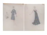 31 Illustrations for Teal Traina by Geoffrey Beene, 1961-1962, graphite and colored pencil on vellum, sold Dec 2023