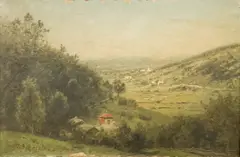 Landscape by John Bunyan Bristol, oil on canvas, sold Jan 2024