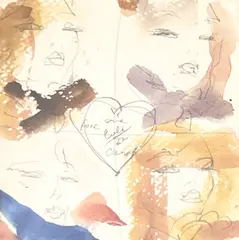 Untitled (For Carol) by Joe Eula, 1992, watercolor and graphite on paper, sold Jan 2024