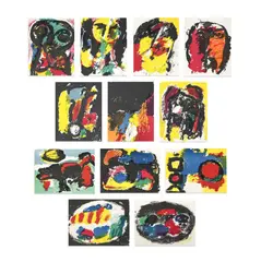 12 Original Lithographs - Cobra Circle by Eugène Brands, 1968, lithograph, sold Feb 2024