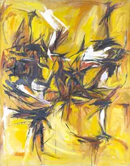 Untitled (#247) by Paul Brach, 1952, oil on canvas (unstretched), sold Feb 2024