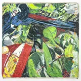 Paisaje en Verde by Juan Carlos Lasser, oil on canvas (unstretched), sold Feb 2024