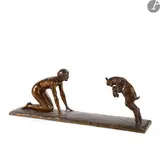 SCULPTEUR & SUSSE FRÈRES FONDEURS-ÉDITEURS Nu au capriné by Paul Silvestre, Épreuve en bronze à patine médaille, sold Mar 2022
