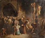 L’inquisition by Joaquín Pinto, Toile d’origine, sold Mar 2022