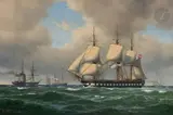 Navires suédois by Carl Baagoe, Toile d’origine, sold Mar 2022