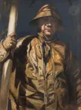 Pêcheur breton by Maurice Becque, Aquarelle, sold Mar 2022